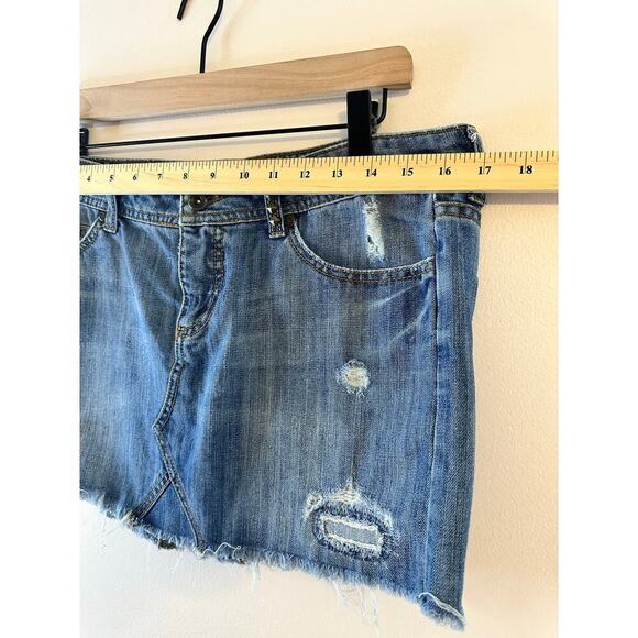 Vintage Y2K Womens Billabong Low Rise Denim Micro Mini Studded Bratz Juniors 9 - Picture 5 of 6